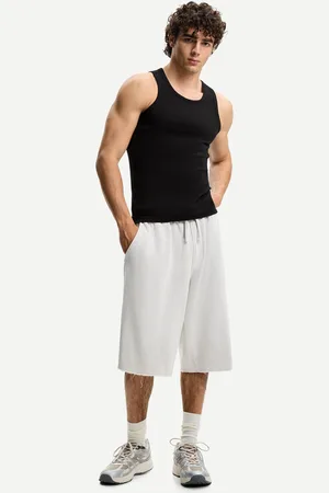 Bershka Bermuda Baggy Rib Hombre Xl