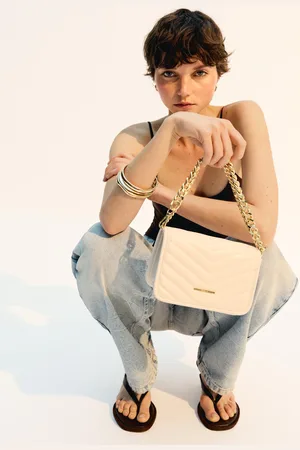 Bershka Bolso Bandolera Multiposición Acolchado Cadena Mujer