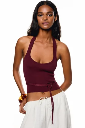 Bershka Top Halter Anilla Mujer S