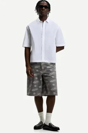 Bershka Bermuda Denim Jaquard Hombre 38