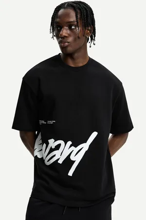 Bershka Camiseta Manga Corta Felpa Print Hombre M