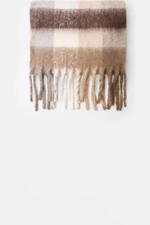 Bershka Bufanda Cuadros Mujer