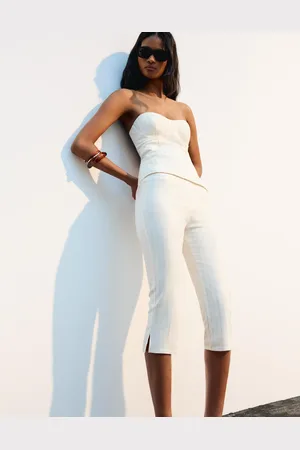 Bershka Pantalón Capri Raya Diplomática Mujer L
