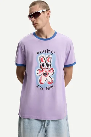 Bershka Camiseta Manga Corta Contraste Print Hombre Xl