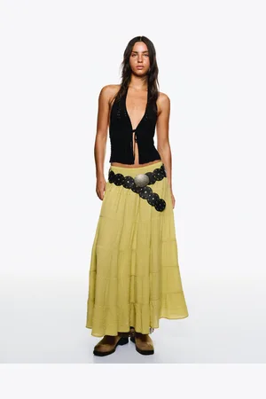 Bershka Falda Maxi Boho Mujer Xs