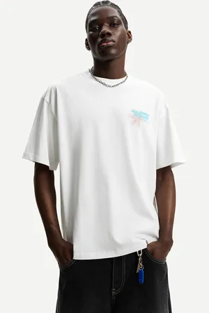 Bershka Camiseta Manga Corta Print Hombre M