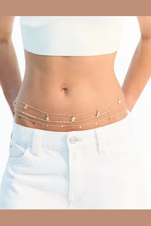 Bershka Belly Chain Colgantes Marinos Mujer