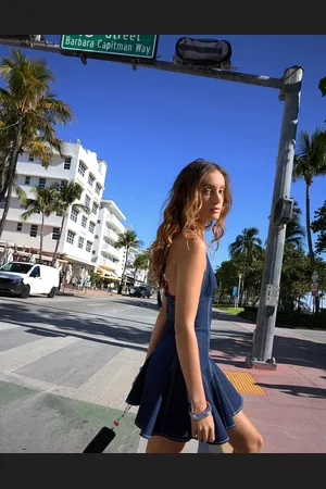 Bershka Vestido Denim Mini Mujer L