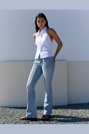 Bershka Jeans Bootcut Low Rise Mujer 44
