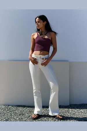 Bershka Jeans Bootcut Low Rise Mujer 40