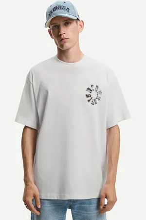 Bershka Camiseta Manga Corta Print Hombre Xs