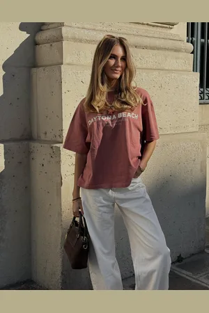 Bershka Camiseta Manga Corta Print Mujer S