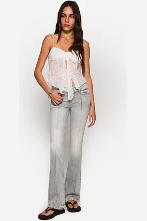 Bershka Jeans Bootcut Low Rise Mujer 34