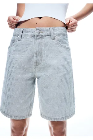 Bershka Bermuda Denim Brillo Mujer 42