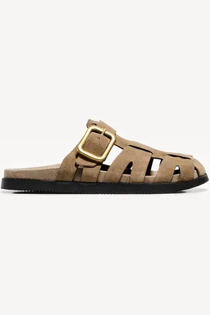 Bershka Mule Cangrejera Piel Mujer 36