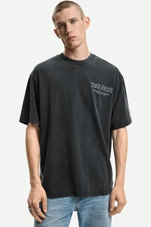 Bershka Camiseta Manga Corta Print Hombre Xl