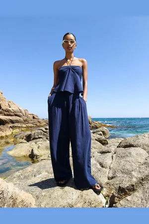 Bershka Top Bandeau Rústico Mujer S