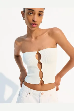 Bershka Top Bandeau Cut-Out Mujer L