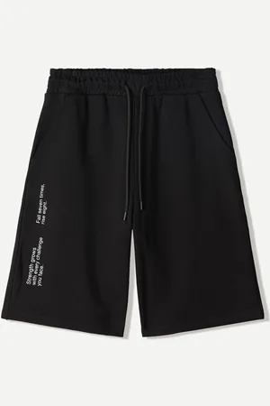 Bershka Bermuda Felpa Print Hombre M