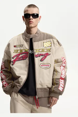 Bershka Cazadora Nascar Parches Hombre Xl