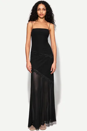 Bershka Vestido Midi Tul Blonda Mujer L