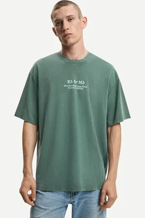 Bershka Camiseta Manga Corta Print Hombre M
