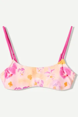 Bershka Top Bikini Flor Mujer S