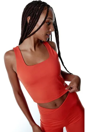 Black Limba Top deportivo sujeción media Bhakti - Coral - XS