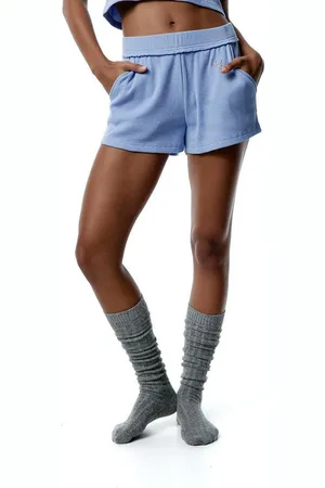 Black Limba Short deportivo de algodón Omnia - Sky blue - S