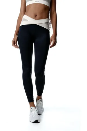 Black Limba Legging deportivo bicolor Evolve - Black & Cream - XS
