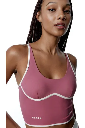 Black Limba Top deportivo sujeción media CourtEdge - Dusty rose & Cream - XS