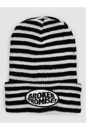 Broken Promises Gorros - Dilated Stripe Beanie blanco