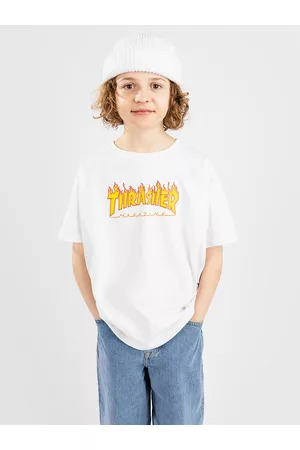 Thrasher Flame Kids Kids Camiseta blanco