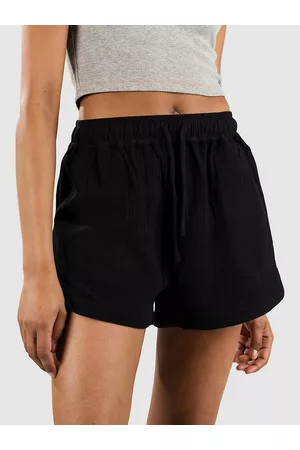 Blue Tomato Linen Pantalones Cortos negro