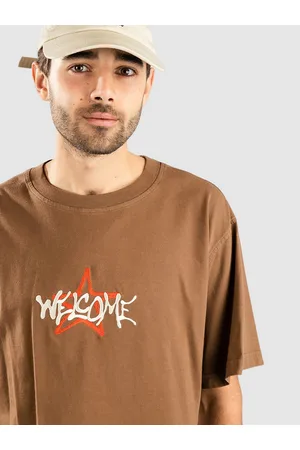 Welcome Vega Garment Dyed Knit Camiseta marrón