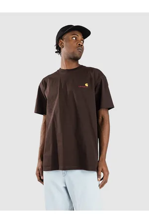 Carhartt WIP AMERICAN SCRIPT - Camiseta básica - brown/marrón 
