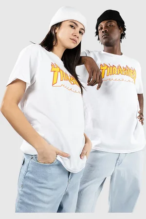 Thrasher Flame Camiseta blanco