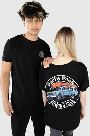 PARTY PANTS Rowing Club Camiseta negro