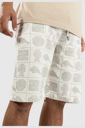 Denim Project Printed Linen Long Pantalones Cortos estampado