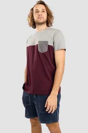 Iriedaily Block Pocket Camiseta rojo