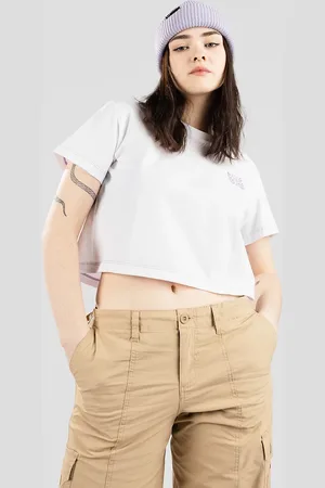 Blue Tomato Crop Camiseta blanco
