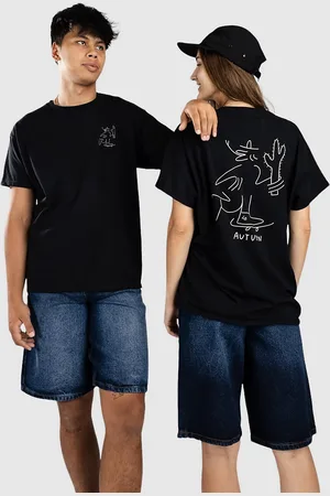 Autumn Headwear Route Camiseta negro
