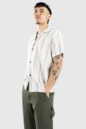 Rhythm Vacation Stripe Camisa blanco
