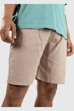 Denim Project Long Linen Pantalones Cortos marrón