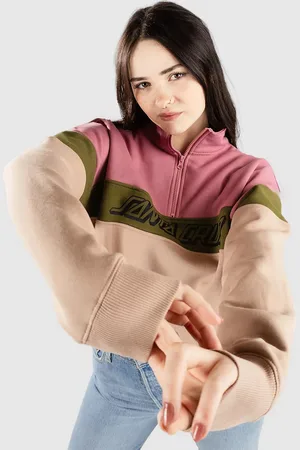 Santa Cruz BT Classic Strip Quarter Crew Chaqueta Polar rosado