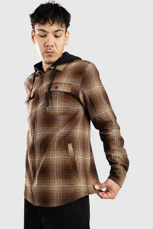 Empyre Chancer Hooded Flannel Camisa marrón