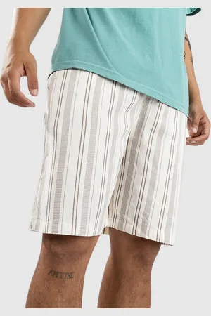 Denim Project Stripe Linen Blend Pantalones Cortos