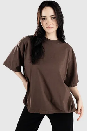 Shaka 7.5Oz Max Heavyweight Garment Dye Shouldd Camiseta marrón