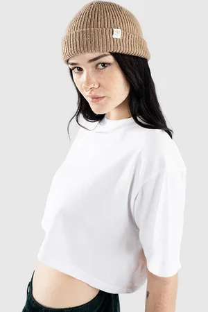 Shaka Garment Dye Crop Camiseta blanco
