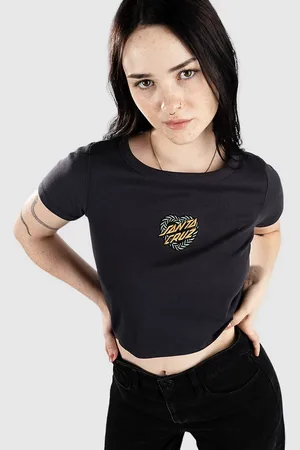 Santa Cruz Heart Wreath Mini Front Camiseta negro